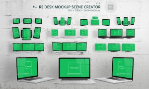 RS Desk Mockup Scene Creator