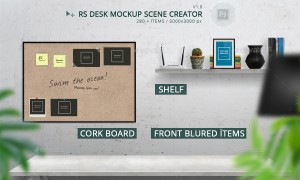 RS Desk Mockup Scene Creator