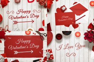 valentines day mockup scene creator