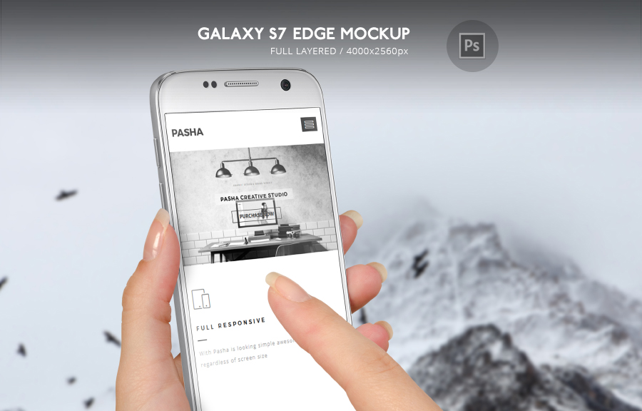 Samsung Galaxy S7 Edge Mockup