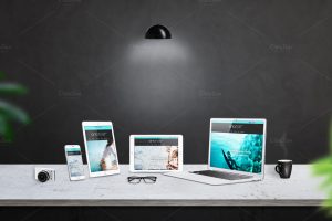 MacBook, iPad Air 2 and iPhone mockup