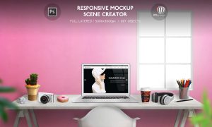 MacBook Air Responsive Mockup Scene Creator