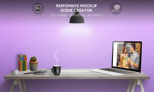 MacBook Responsive Mockup Scene Creator