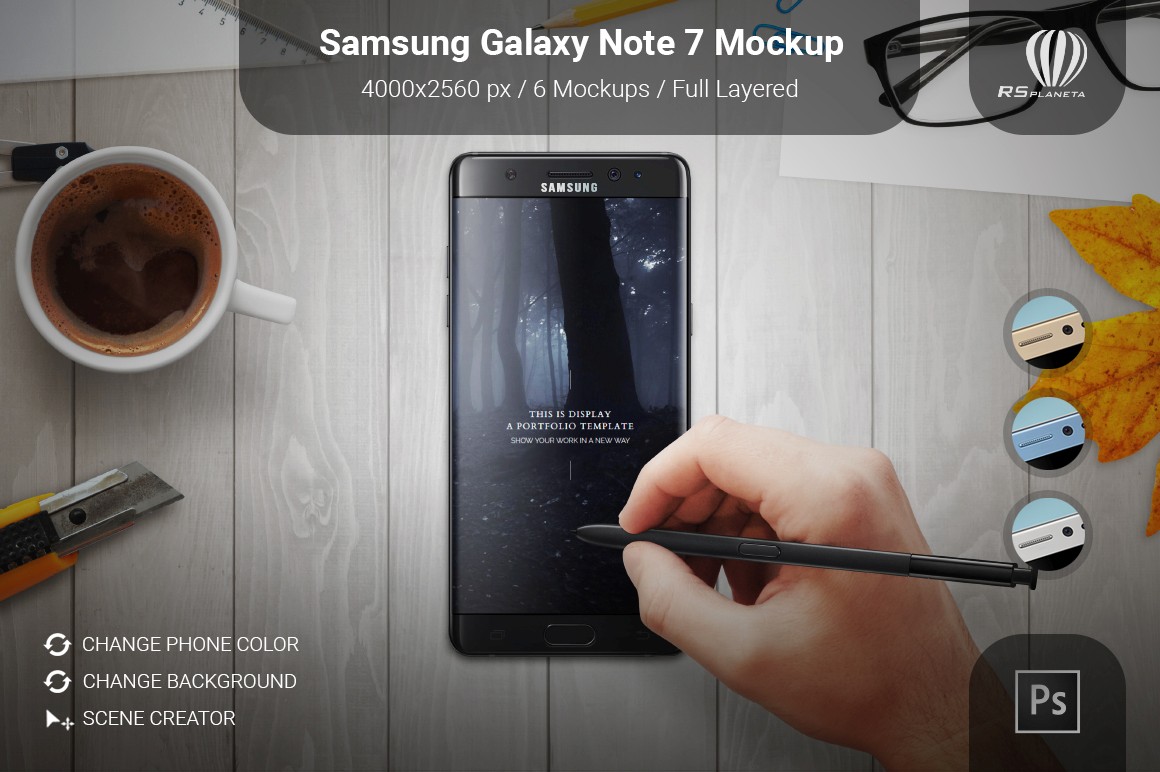 Samsung Galaxy Note 7 Mockup