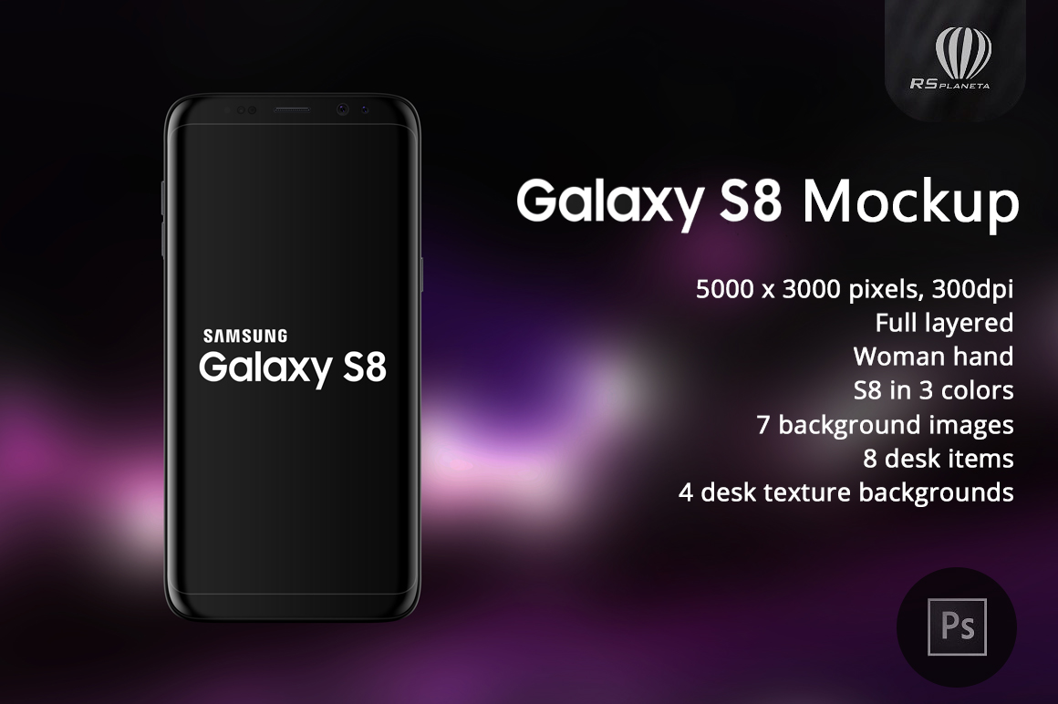 Samsung Galaxy S8 mockup Graphic Design