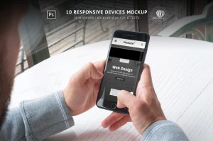 10 Responsive Devices Mockup