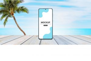 summer travel phone mockup