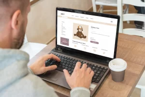 Guy buys an NFT monkey on the marketplace website